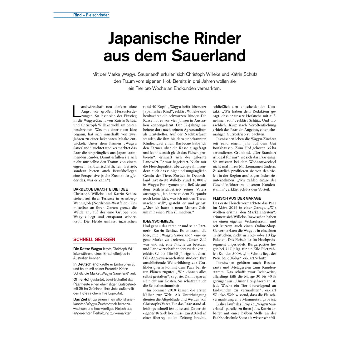 JAPANISCHE RINDER AUS DEM SAUERLAND