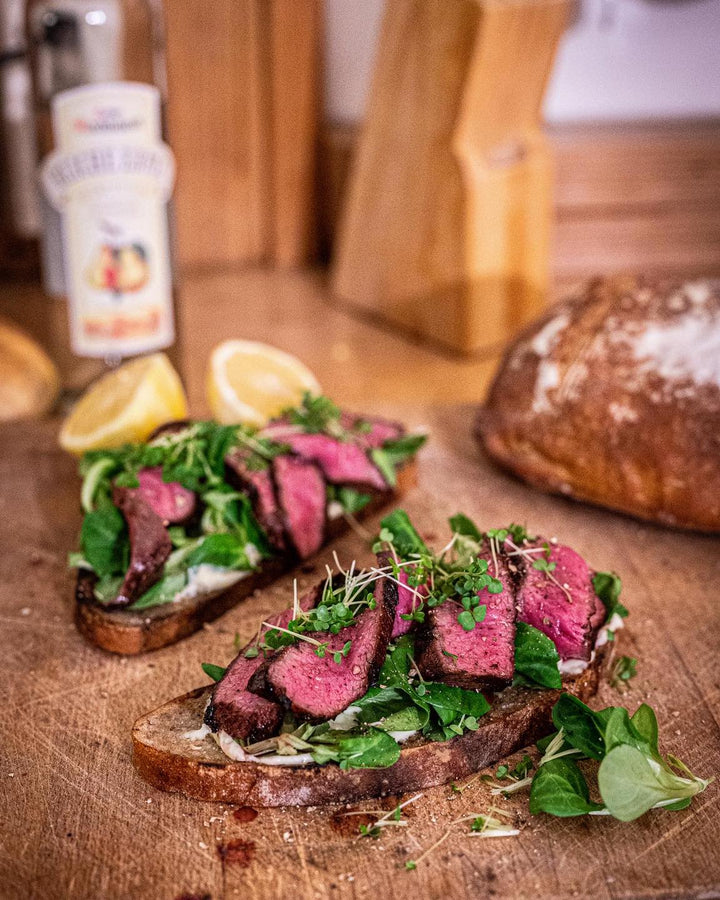 Wagyu Steak Sandwich, Wagyu Steak auf Brot