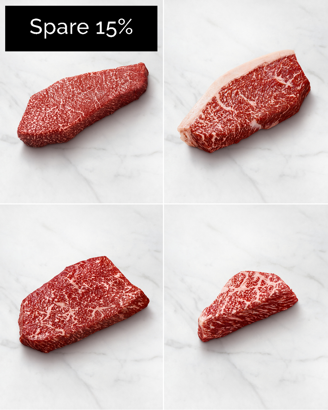 Wagyu Steak Selection - Die beliebtesten Wagyu Cuts genießen, Wagyu-Steak in Tranchen, Wagyu Tataki, Premium-Fleisch, Wagyu Bestseller-Paket