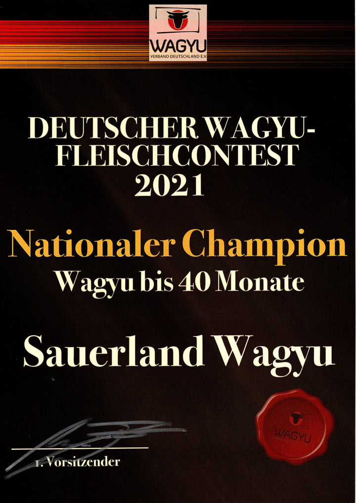 nachhaltiges-fleisch, Auszeichnung, Deutscher Wagyu-Fleischcontest 2021